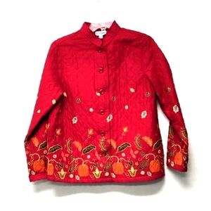 Breckenridge Women  jacket  100% cotton orange color Size: S